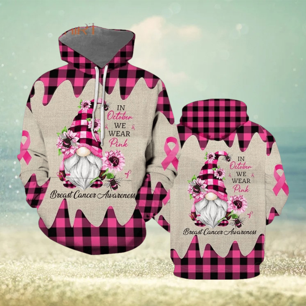 October I Wear Pink Gnome Breast Cancer Awareness 3d All Over Print Hoodie October I Wear Pink Gnome Breast Cancer Awareness 3d All Over Print Hoodie