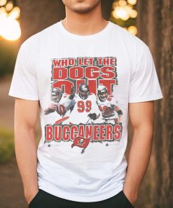 Official 2000 Tampa Bay Buccaneers Who Let the Dogs Out Mike Alstott and Warrick Dunn Shirt