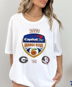 Official 2023 Capital One Orange Bowl Georgia Vs Florida State College Football Bowl Logo Shirt
