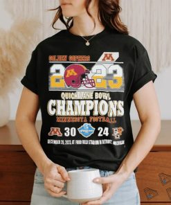 Official 2023 Quick Lane Bowl Champions Minnesota Golden Gophers 30 – 24 Bowling Green Falcons Shirt