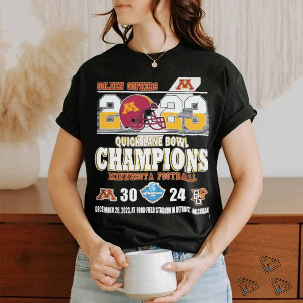 Official 2023 Quick Lane Bowl Champions Minnesota Golden Gophers 30 – 24 Bowling Green Falcons Shirt Official 2023 Quick Lane Bowl Champions Minnesota Golden Gophers 30 – 24 Bowling Green Falcons Shirt
