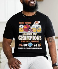 Official 2023 Quick Lane Bowl Champions Minnesota Golden Gophers 30 – 24 Bowling Green Falcons Shirt