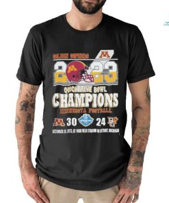 Official 2023 Quick Lane Bowl Champions Minnesota Golden Gophers 30 – 24 Bowling Green Falcons Shirt