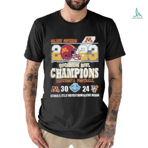 Official 2023 Quick Lane Bowl Champions Minnesota Golden Gophers 30 – 24 Bowling Green Falcons Shirt