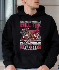 Official 2023 SEC Football Roll Tide Alabama Crimson Tide Champions 27 24 Georgia Shirt