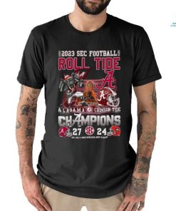 Official 2023 SEC Football Roll Tide Alabama Crimson Tide Champions 27 24 Georgia Shirt