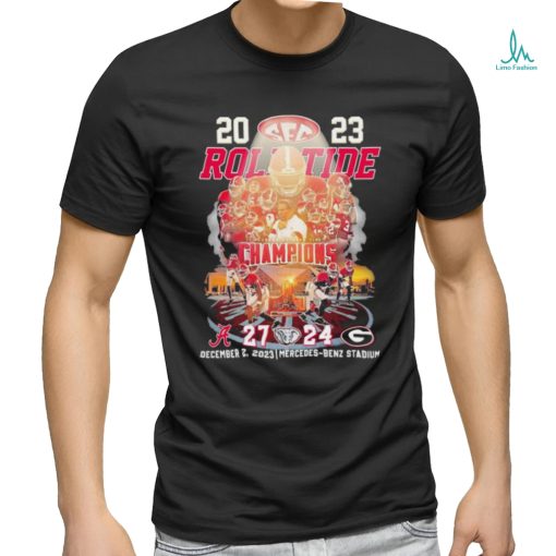 Official 2023 SEC Football Roll Tide Champions Alabama Crimson Tide 27 24 Georgia Bulldogs Shirt