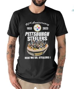 Official 90th Anniversary 1933 – 2023 Pittsburgh Steelers Here We Go, Steelers Shirt