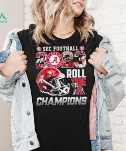 Official Alabama Crimson Tide SEC Football 2023 Roll Tide Champions Helmet Shirt