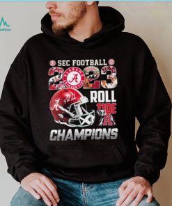 Official Alabama Crimson Tide SEC Football 2023 Roll Tide Champions Helmet Shirt