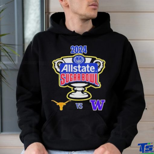 Official Allstate Sugar Bowl 2024 Texas Longhorns Vs Washington Huskies Caesars Superdome New Orleans LA CFB Bowl Game T Shirt