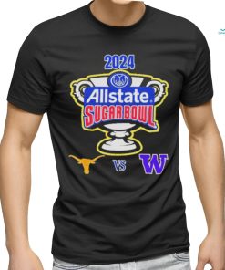 Official Allstate Sugar Bowl 2024 Texas Longhorns Vs Washington Huskies Caesars Superdome New Orleans LA CFB Bowl Game T Shirt
