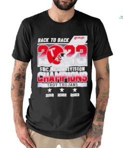 Official Back to Back 2023 SBC West Division Champions Troy Trojans T Shirt