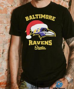 Official Baltimore Ravens Santa Hat Christmas Shirt