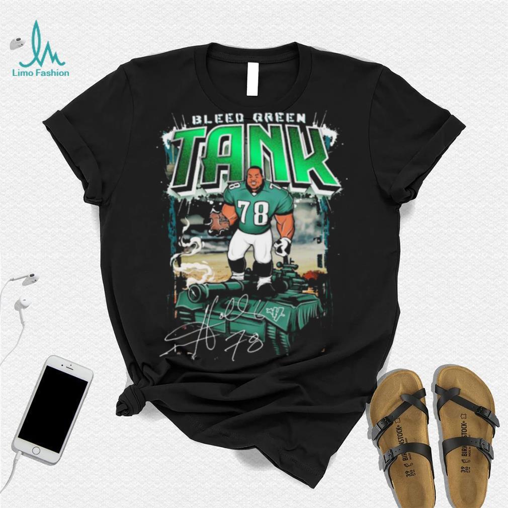 Official Bleed Green The Tank Hollis Thomas Eagles Signature Shirt Official Bleed Green The Tank Hollis Thomas Eagles Signature Shirt