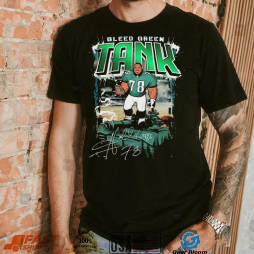 Official Bleed Green The Tank Hollis Thomas Eagles Signature Shirt