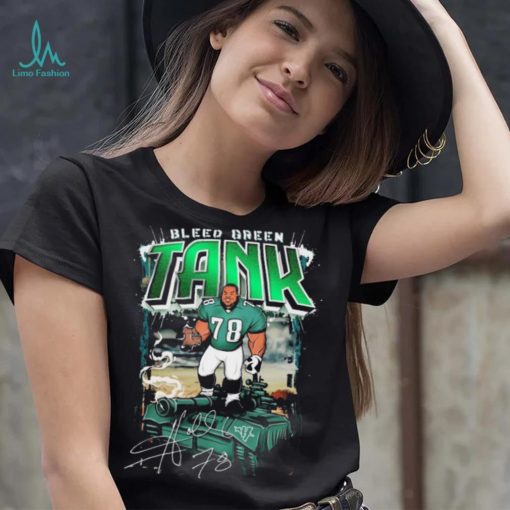 Official Bleed Green The Tank Hollis Thomas Eagles Signature Shirt