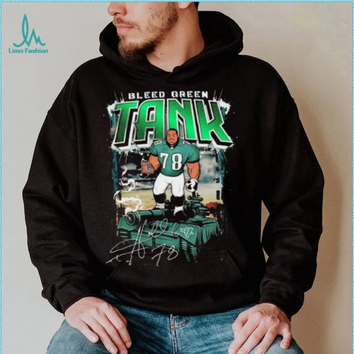 Official Bleed Green The Tank Hollis Thomas Eagles Signature Shirt