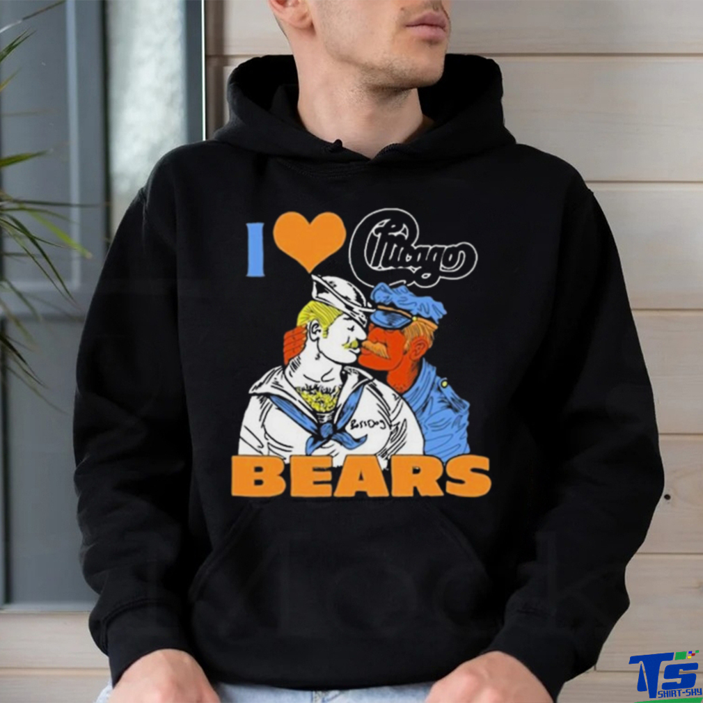 Official Boss Dog Art I Love Chicago Bears Shirt Official Boss Dog Art I Love Chicago Bears Shirt