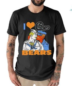 Official Boss Dog Art I Love Chicago Bears Shirt
