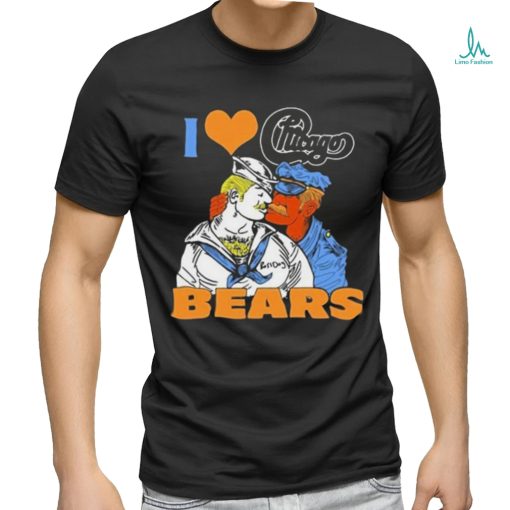 Official Boss Dog Art I Love Chicago Bears Shirt