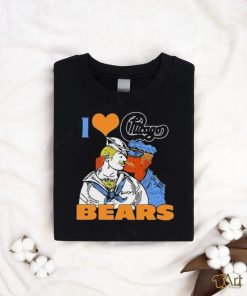 Official Boss Dog Art I Love Chicago Bears Shirt