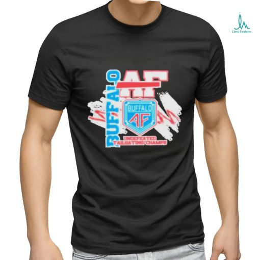 Official Buffalo wave buffalo af undefeated tailgating champs T shirt