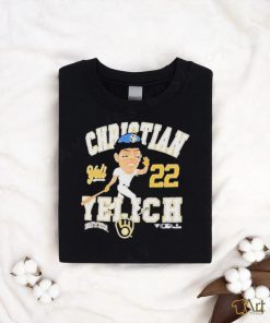 Official Christian yelich milwaukee 22 caricature T shirt