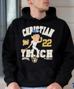 Official Christian yelich milwaukee 22 caricature T shirt