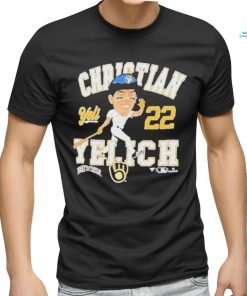 Official Christian yelich milwaukee 22 caricature T shirt