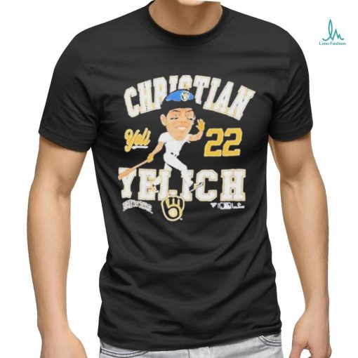 Official Christian yelich milwaukee 22 caricature T shirt