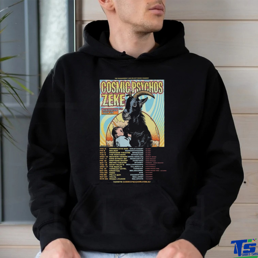 Official Cosmic Psychos Zeke Australia Tour 2024 Poster Shirt Official Cosmic Psychos Zeke Australia Tour 2024 Poster Shirt