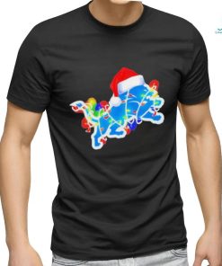 Official Detroit lions Christmas lights T shirt