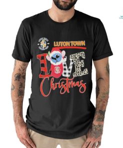 Official EPL Luton Town Stitch Love Christmas T Shirt