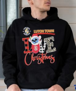 Official EPL Luton Town Stitch Love Christmas T Shirt