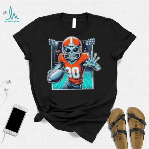 Official Football Space Alien Ufo Playing Football Ball Alien Lovers T shirt
