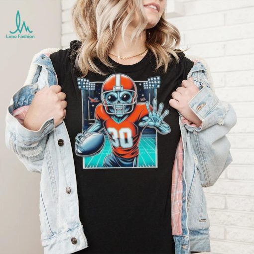 Official Football Space Alien Ufo Playing Football Ball Alien Lovers T shirt