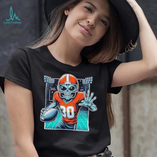 Official Football Space Alien Ufo Playing Football Ball Alien Lovers T shirt