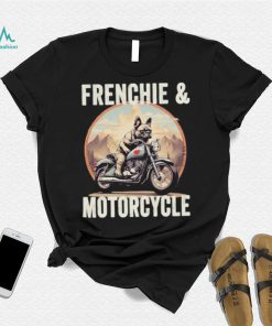 Official Frenchie And Motorcycle Dog Lovers Funny French Bulldog Dad T shirt