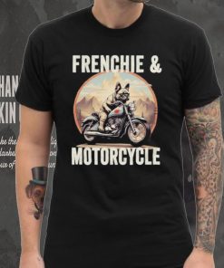 Official Frenchie And Motorcycle Dog Lovers Funny French Bulldog Dad T shirt
