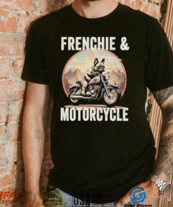 Official Frenchie And Motorcycle Dog Lovers Funny French Bulldog Dad T shirt