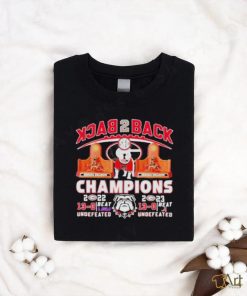 Official Georgia Bulldogs undefeated back 2 back champions T shirt