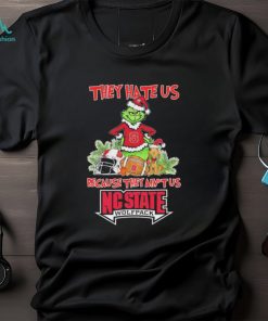 Official Grinch And Max Christmas They Hate Us Because Ain’t Us Nc State Wolfpack Shirt