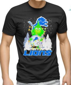 Official Grinch detroit lions Christmas tree helmet T shirt