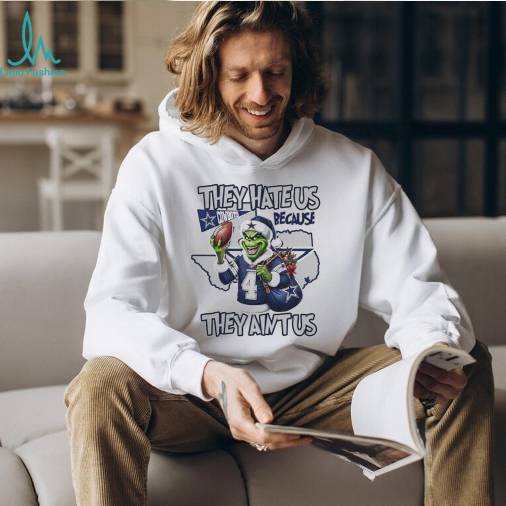 Official Grinch they hate us because they ain't us Dallas Cowboys Football  xmas T shirt - Limotees