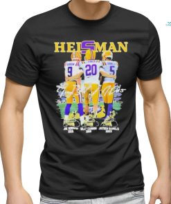Official Heisman LSU Tigers Joe Burrow 2019 Billy Cannon 1969 Jayden Daniels 2023 T Shirt
