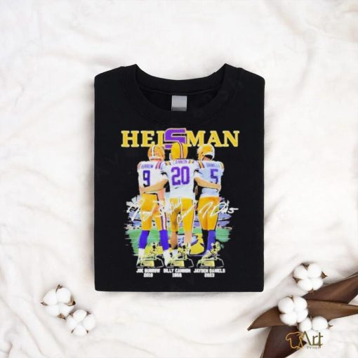 Official Heisman LSU Tigers Joe Burrow 2019 Billy Cannon 1969 Jayden Daniels 2023 T Shirt