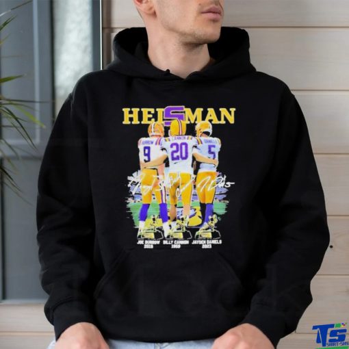 Official Heisman LSU Tigers Joe Burrow 2019 Billy Cannon 1969 Jayden Daniels 2023 T Shirt