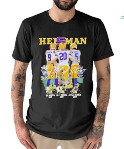 Official Heisman LSU Tigers Joe Burrow 2019 Billy Cannon 1969 Jayden Daniels 2023 T Shirt