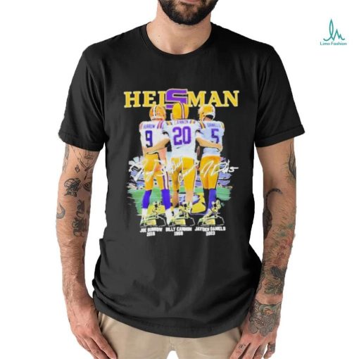 Official Heisman LSU Tigers Joe Burrow 2019 Billy Cannon 1969 Jayden Daniels 2023 T Shirt